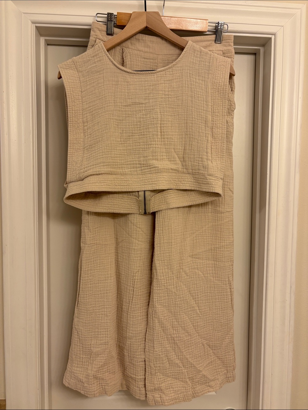 Vestique Beige Top & Pant Set